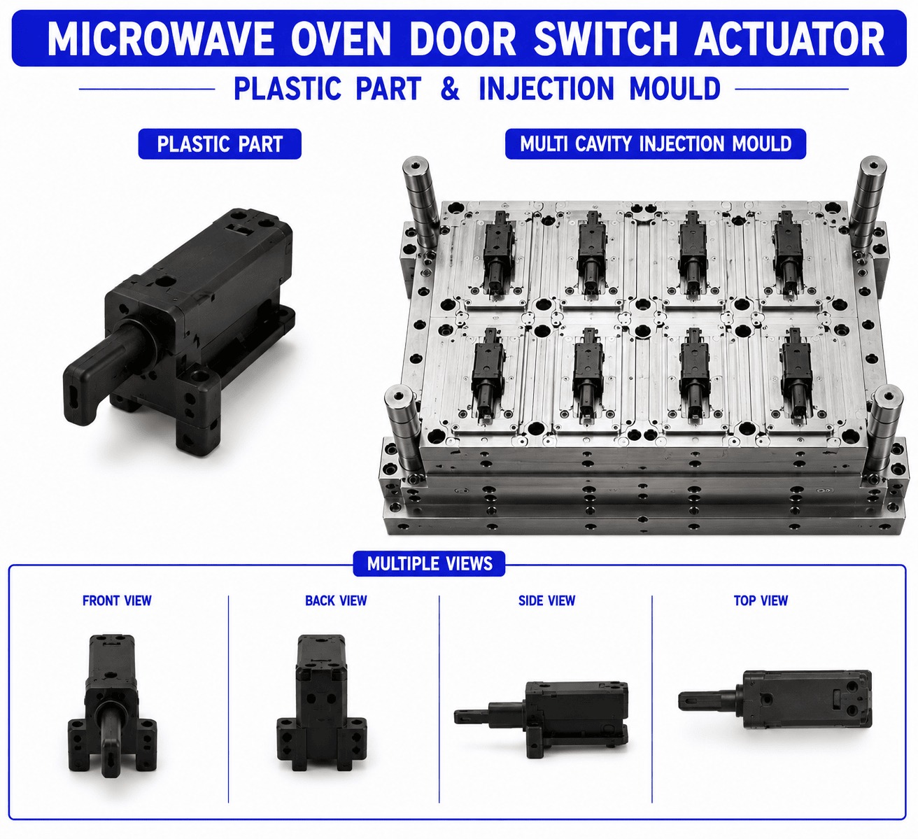 Microwave Oven Plastic Door Switch Actuator Mould and Moulding Services